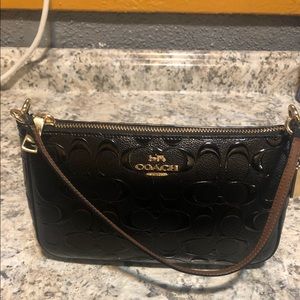 Black Patent leather Coach purse